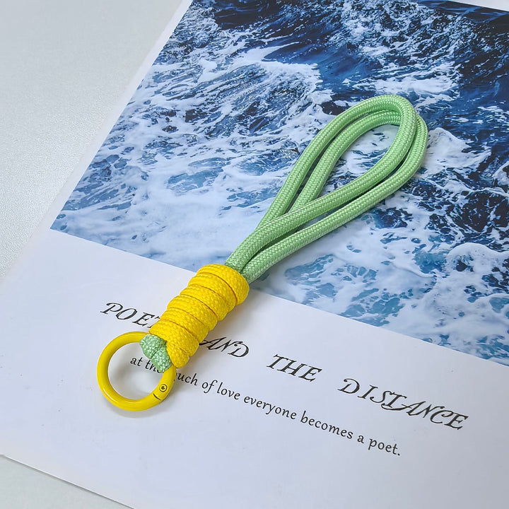 Colorful braided keychain organizer, a vibrant accessory for your keys.
