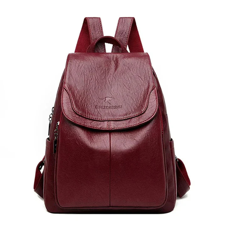 Modern yet timeless women's leather backpack, blending durability & style for the active woman.
