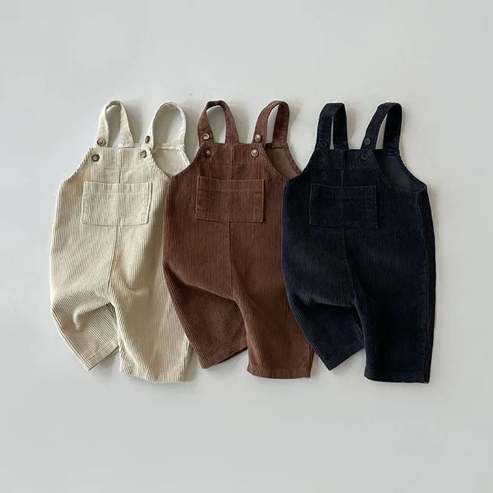 Versatile kids' corduroy overalls designed for both play and style, perfect for all seasons.