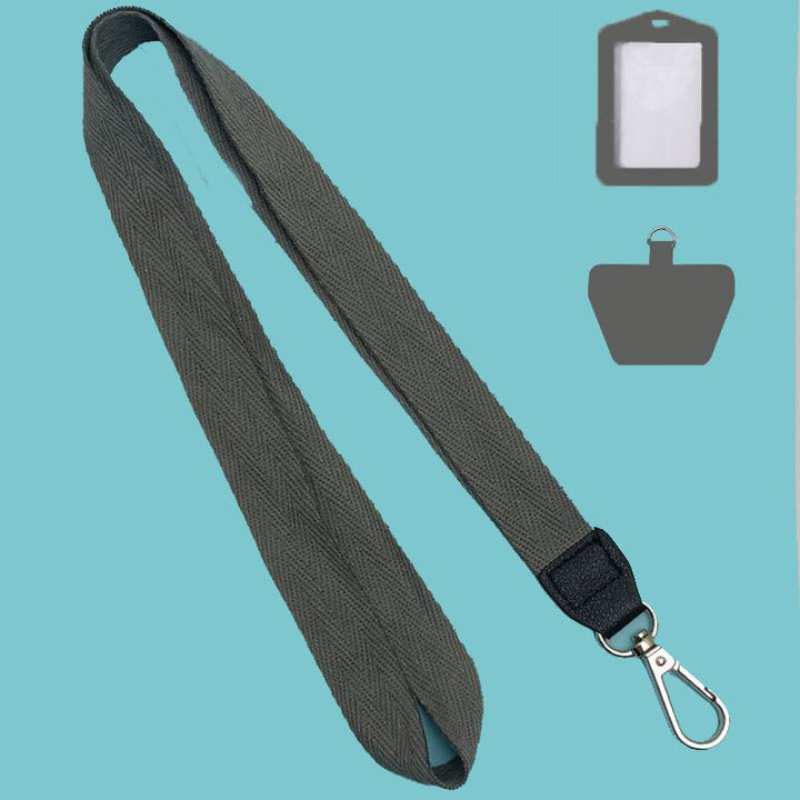 High-quality fabric lanyard for ID badges, key holder. Unisex office & travel essential. Secure & long-lasting.