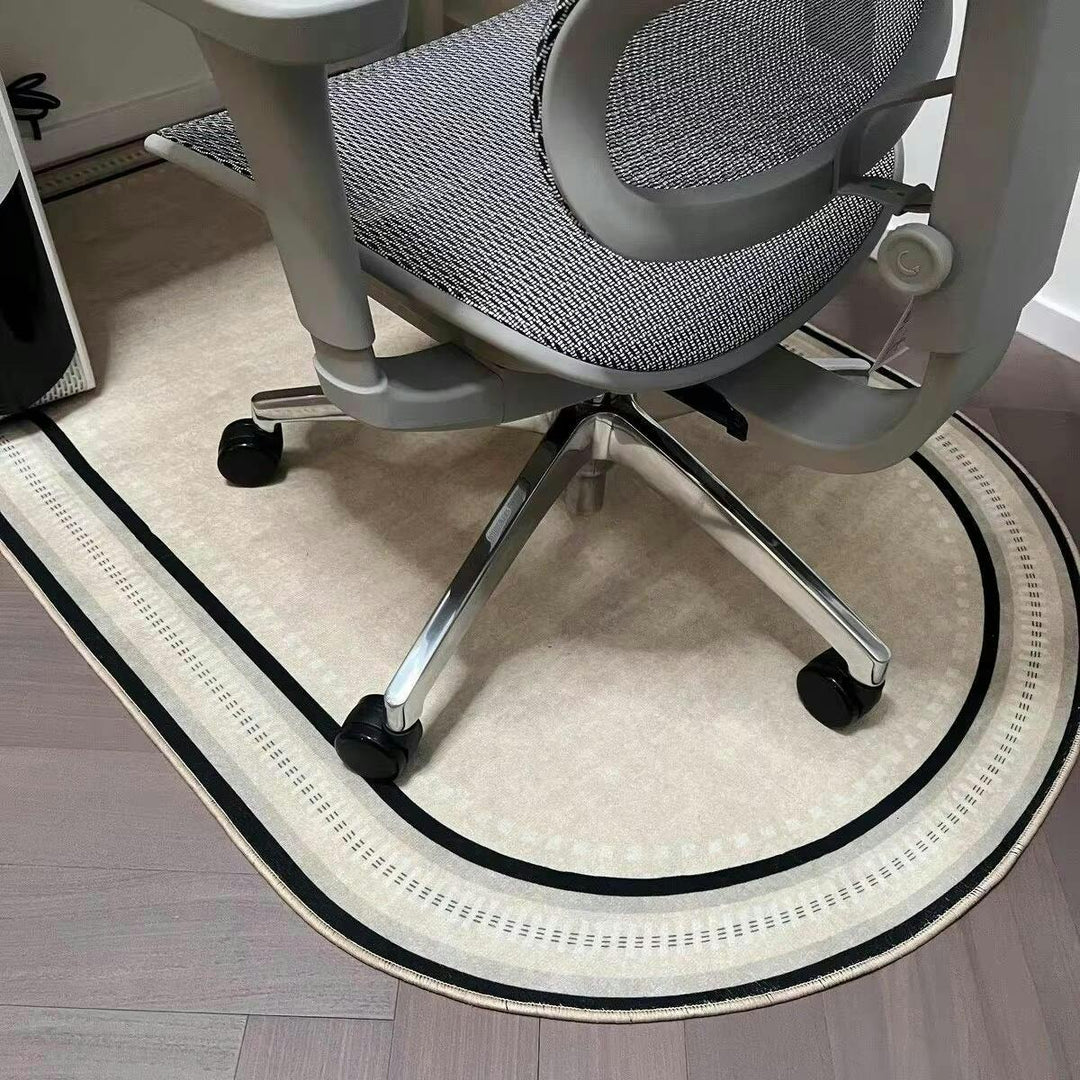 Durable office chair mat with non-slip backing, protecting hardwood and carpet floors from scratches.