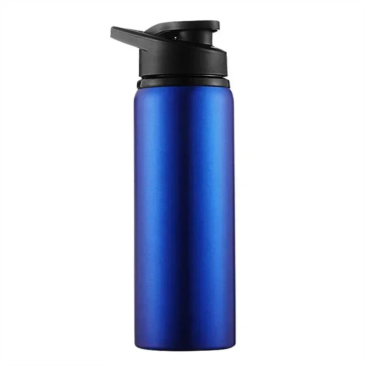 Stainless steel thermal bottle for hot coffee or cold water. Insulated & leak-proof, great for travel.