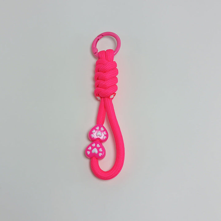 Heavy-duty paracord keychain, an indispensable survival tool for serious outdoor enthusiasts.