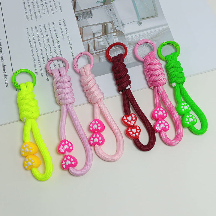 Robust paracord keychain, a durable survival tool for camping, hiking, and adventure.