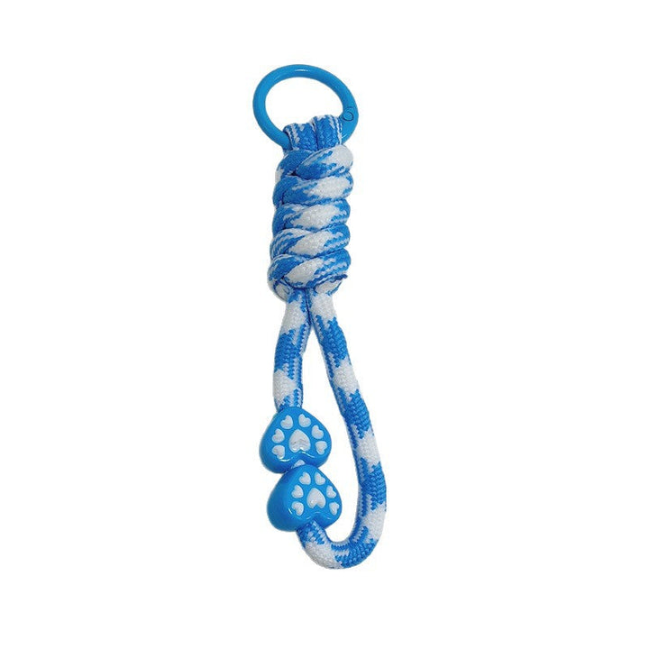 Everyday carry paracord keychain, a compact multi-tool for outdoor and urban survival.
