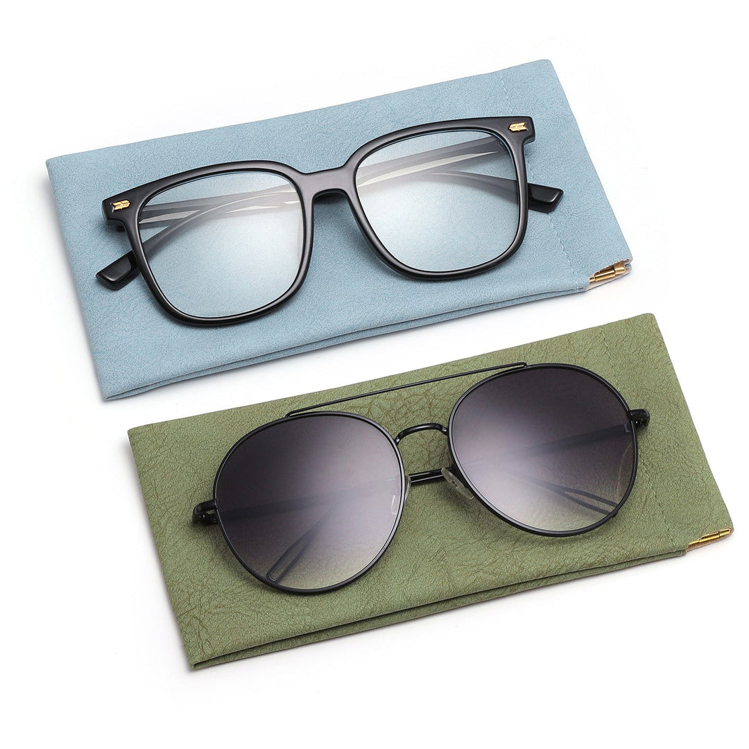 Durable protective eyewear pouch for glasses & sunglasses, scratch-resistant travel accessory.