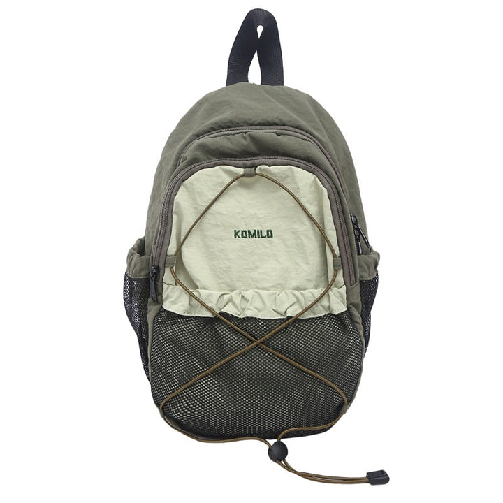 Durable unisex hiking backpack for outdoor adventures. Versatile travel pack with water-resistant fabric, ideal for camping.