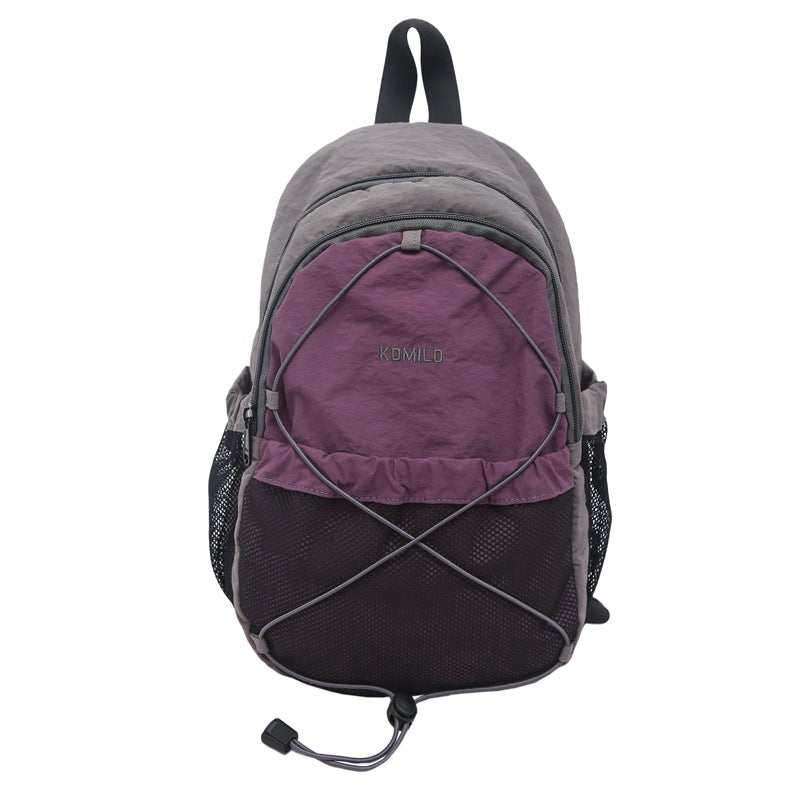 Unisex versatile hiking backpack, full view, ready for outdoor adventures & camping. Durable travel pack, water-resistant.