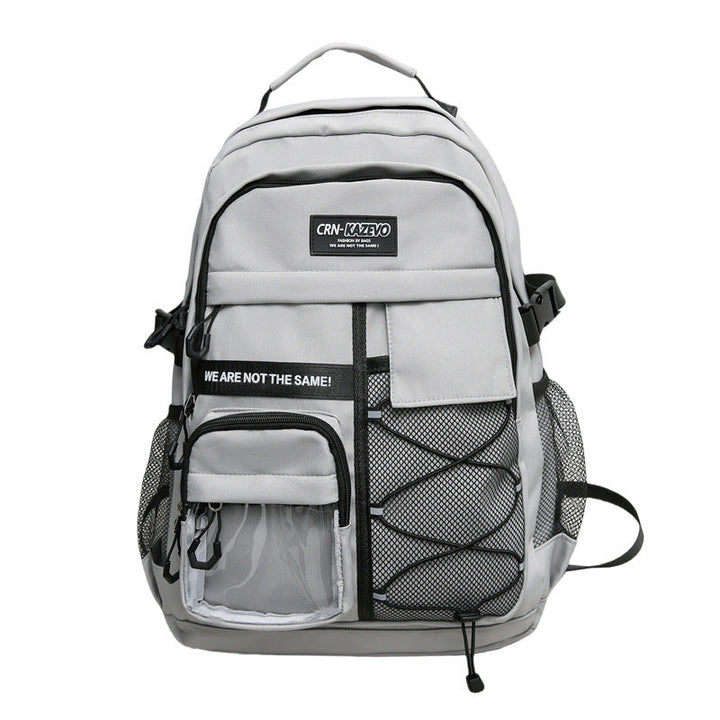 Unisex durable travel backpack, comfortably worn, ready for urban commutes or outdoor adventures. Practical and stylish.
