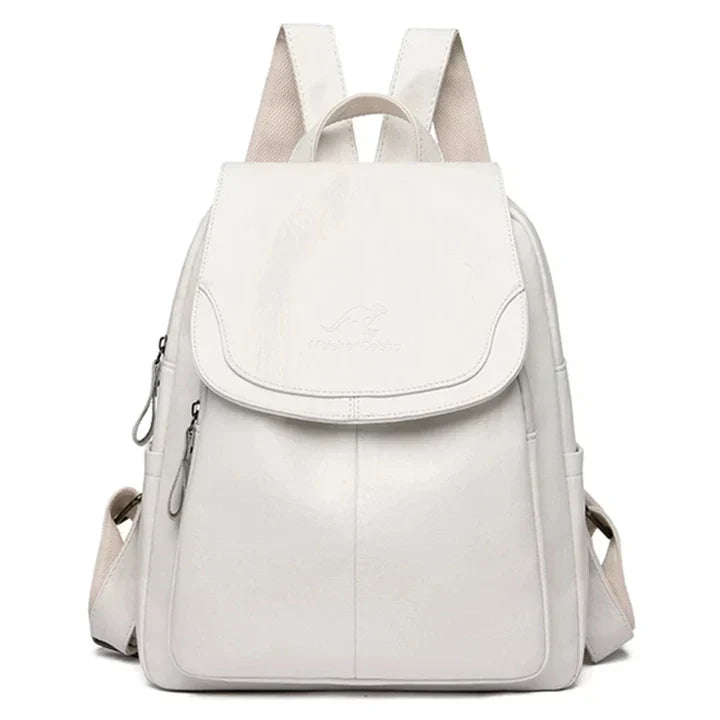 Stylish women's durable backpack for travel, work, or campus. Timeless everyday fashion accessory.