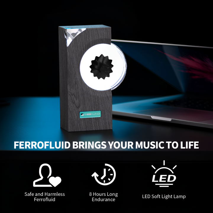 Modern LED music light, an interactive audio decor and desktop gadget for ambient home entertainment.
