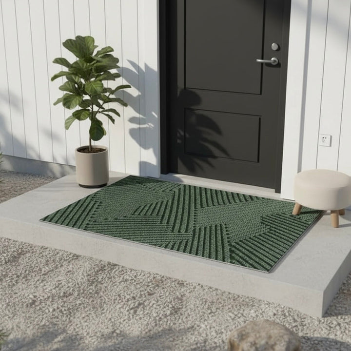 Eco-friendly indoor mat, non-slip doormat for entryway, protects floors.