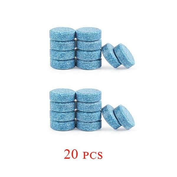 Effervescent multi-purpose cleaning tablets for home, auto, & glass. Powerful degreaser & stain remover.