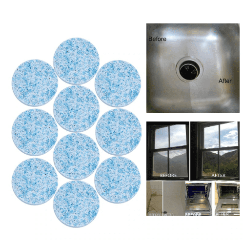 Powerful multi-purpose cleaning tablets for sparkling clean surfaces. Great for home, auto, glass.