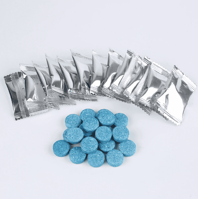 Degreasing & stain removing effervescent tablets. Multi-purpose cleaner for home, auto, glass. Eco-friendly.