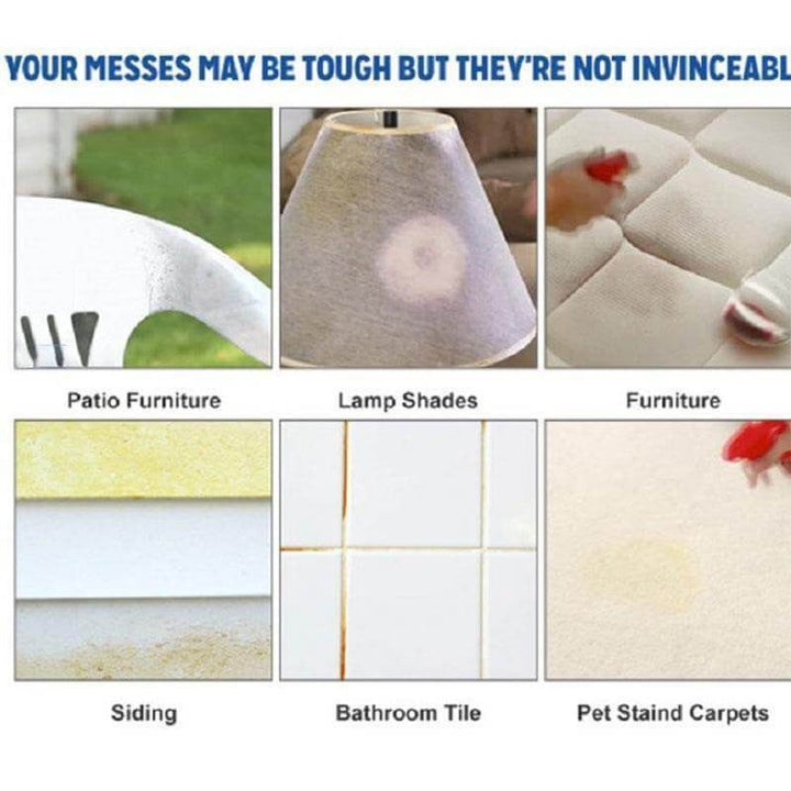 Effervescent tablets for powerful multi-purpose cleaning. Concentrated solution for a sparkling home.