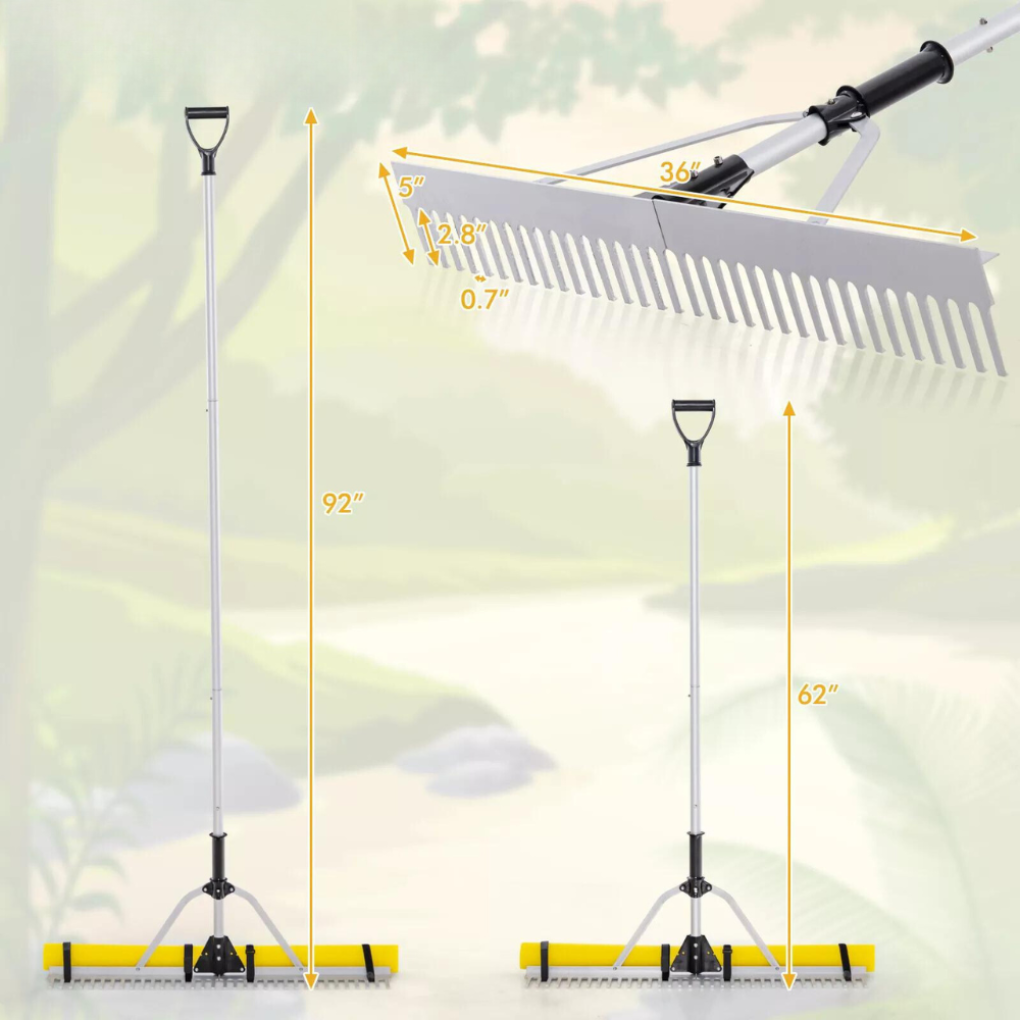 Durable floating lake weed rake designed for easy aquatic weed control and waterfront cleaning.