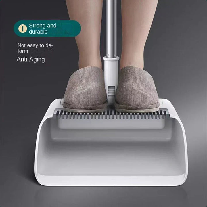Essential broom & dustpan set for kitchen spills and daily floor cleaning. Efficient household tool.