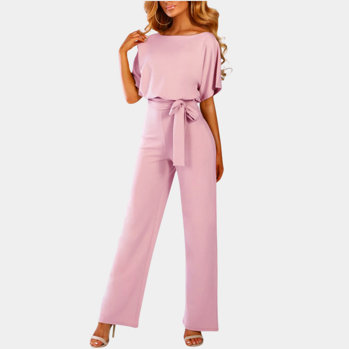 Modern women's chic jumpsuit, designed for all-day comfort and versatile elegant wear.