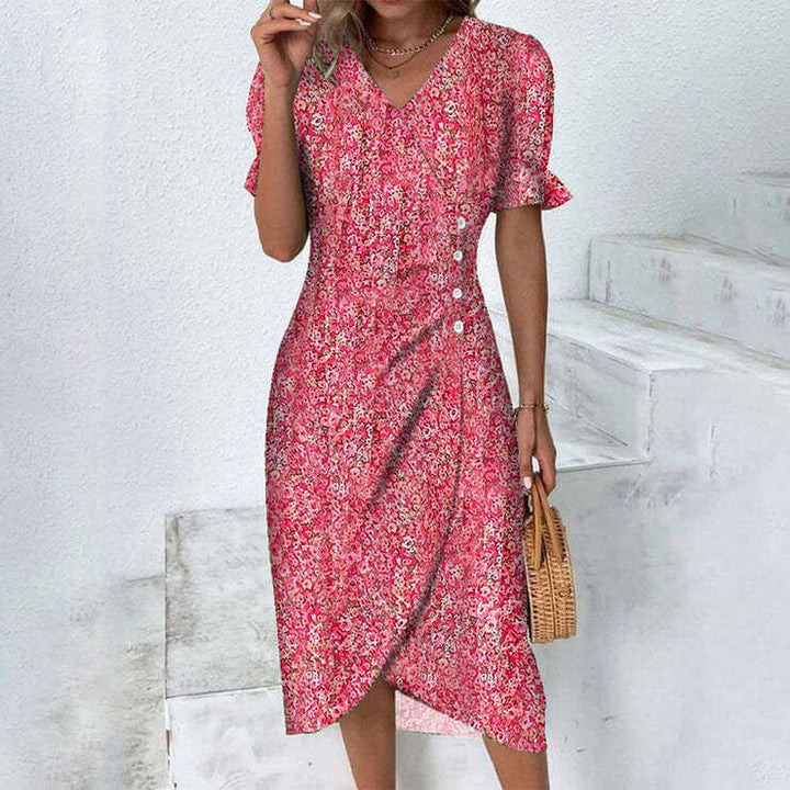 Versatile women's sundress, a comfortable midi dress perfect for warm weather casual wear.
