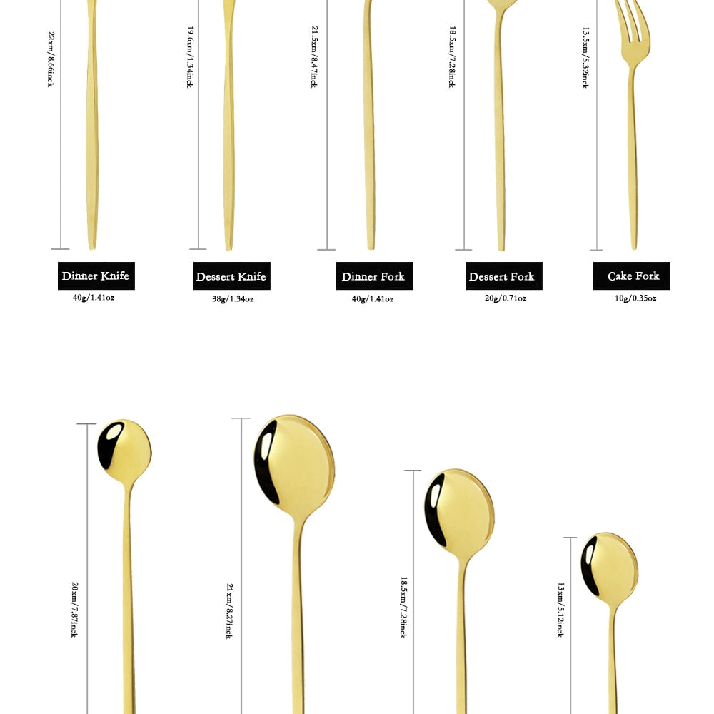 Close-up of a sleek, modern 24-piece flatware set, enhancing kitchen and dining decor.