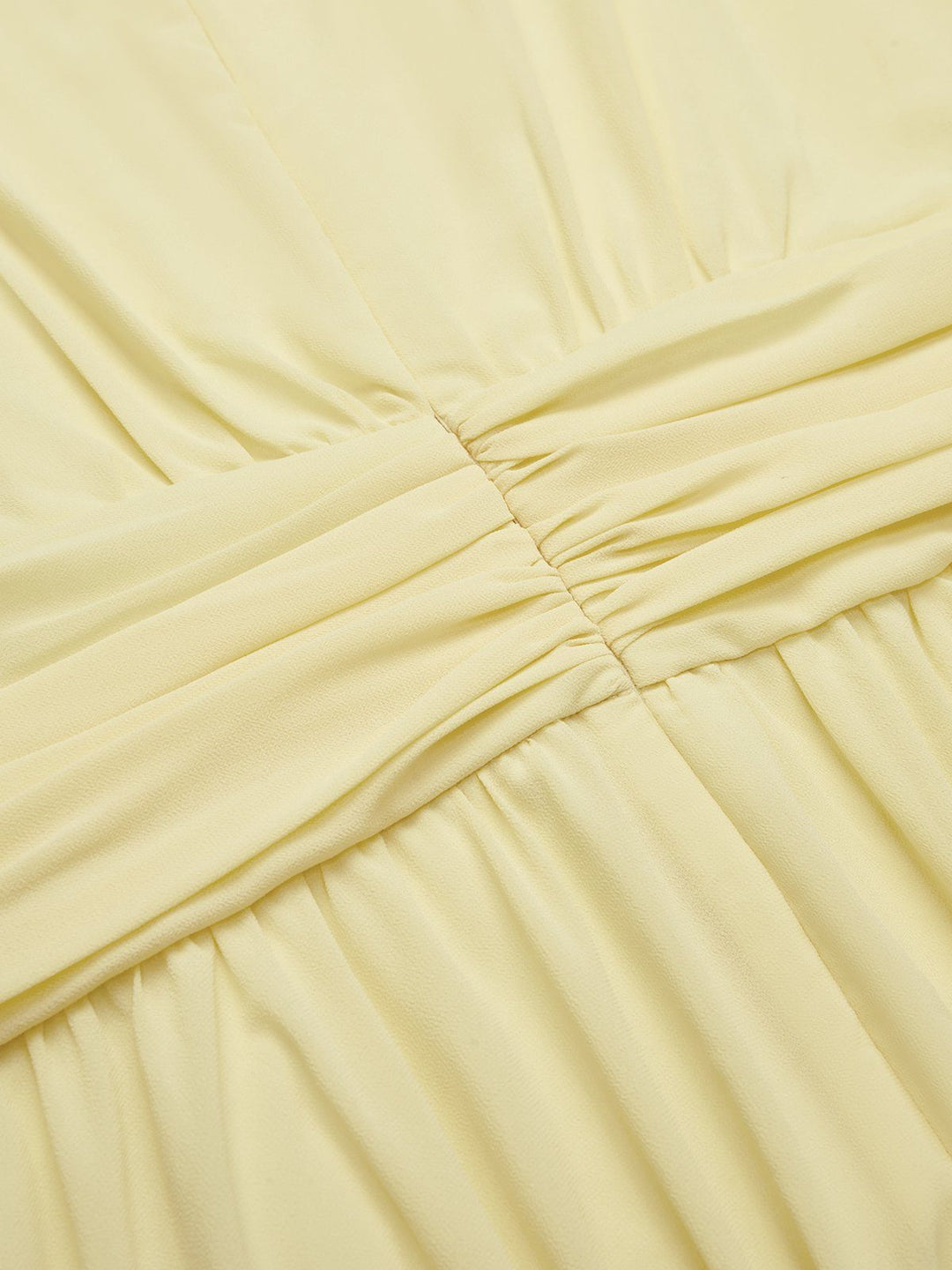Flowing A-line wedding guest dress, elegant silhouette and design.