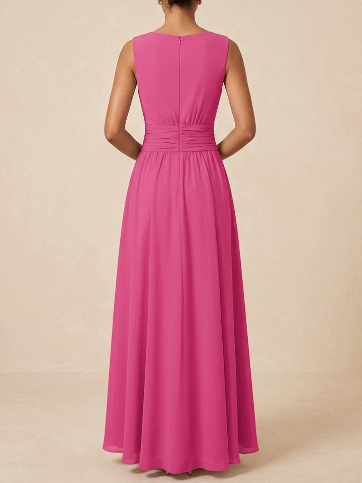 Sophisticated women's A-line dress, perfect for evening or daytime formal wear.
