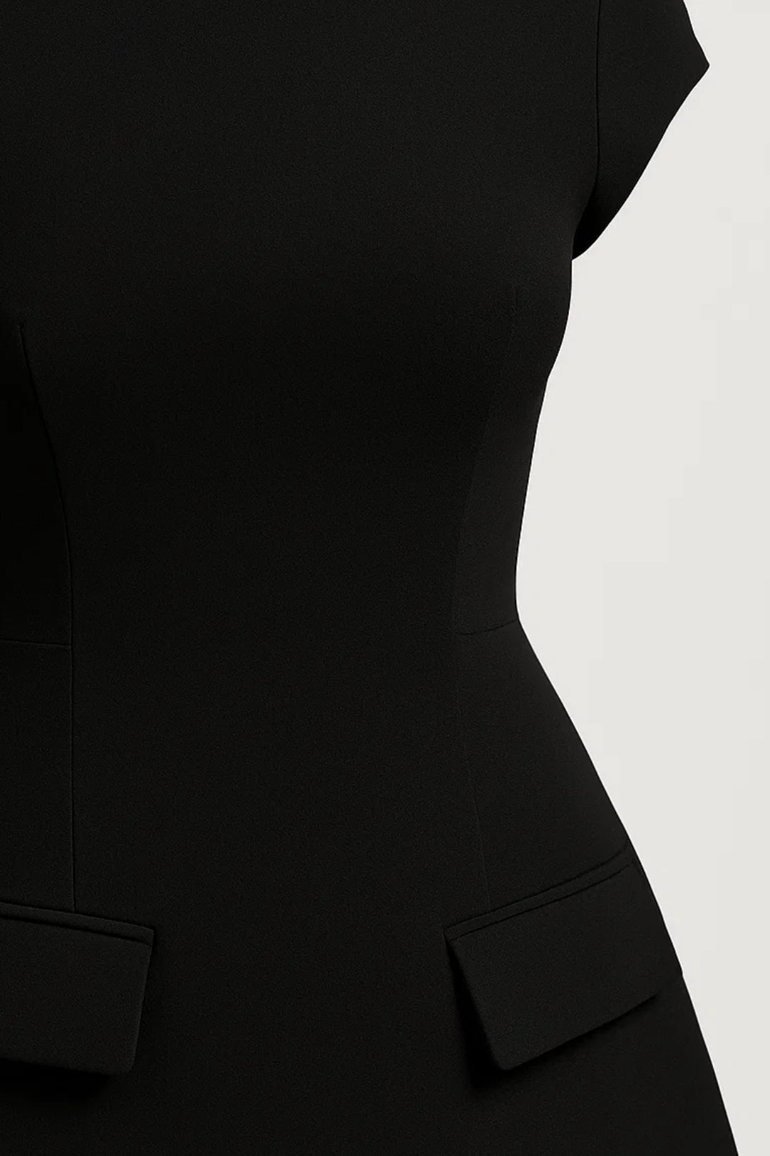 Modern chic A-line mini dress for women, featuring a sophisticated stand-up collar. Versatile day to night style.