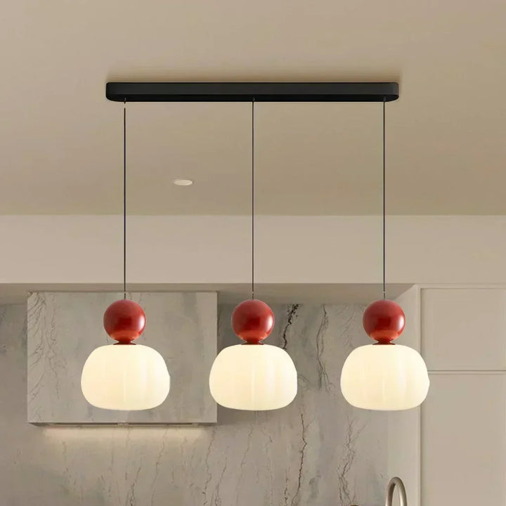 Art Deco beige pendant light. Elegant vintage style hanging ceiling lamp, perfect for decorative lighting.
