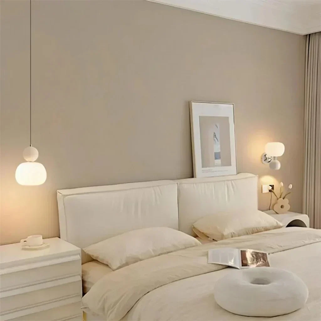 Beige Art Deco pendant light. Elegant hanging ceiling lamp, vintage style decorative lighting for home.