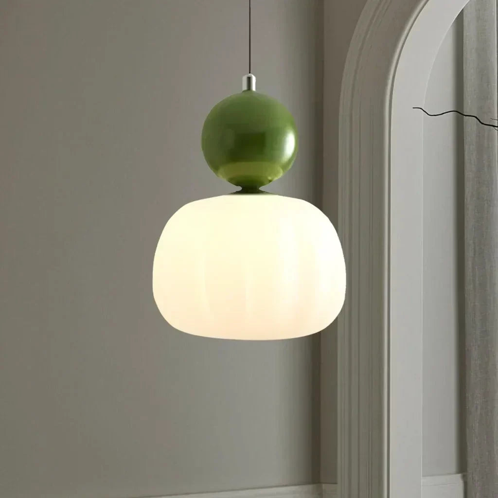 Decorative Art Deco pendant light. Elegant vintage style ceiling lamp for modern home interiors.