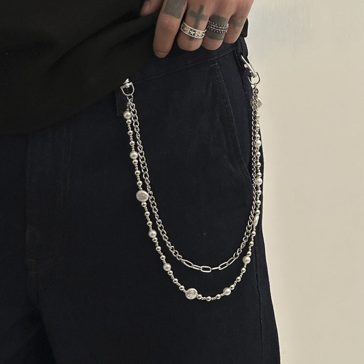 Fashionable pearl glasses chain & sunglasses strap. Secure your eyewear with this elegant beaded lanyard, a women's accessory.