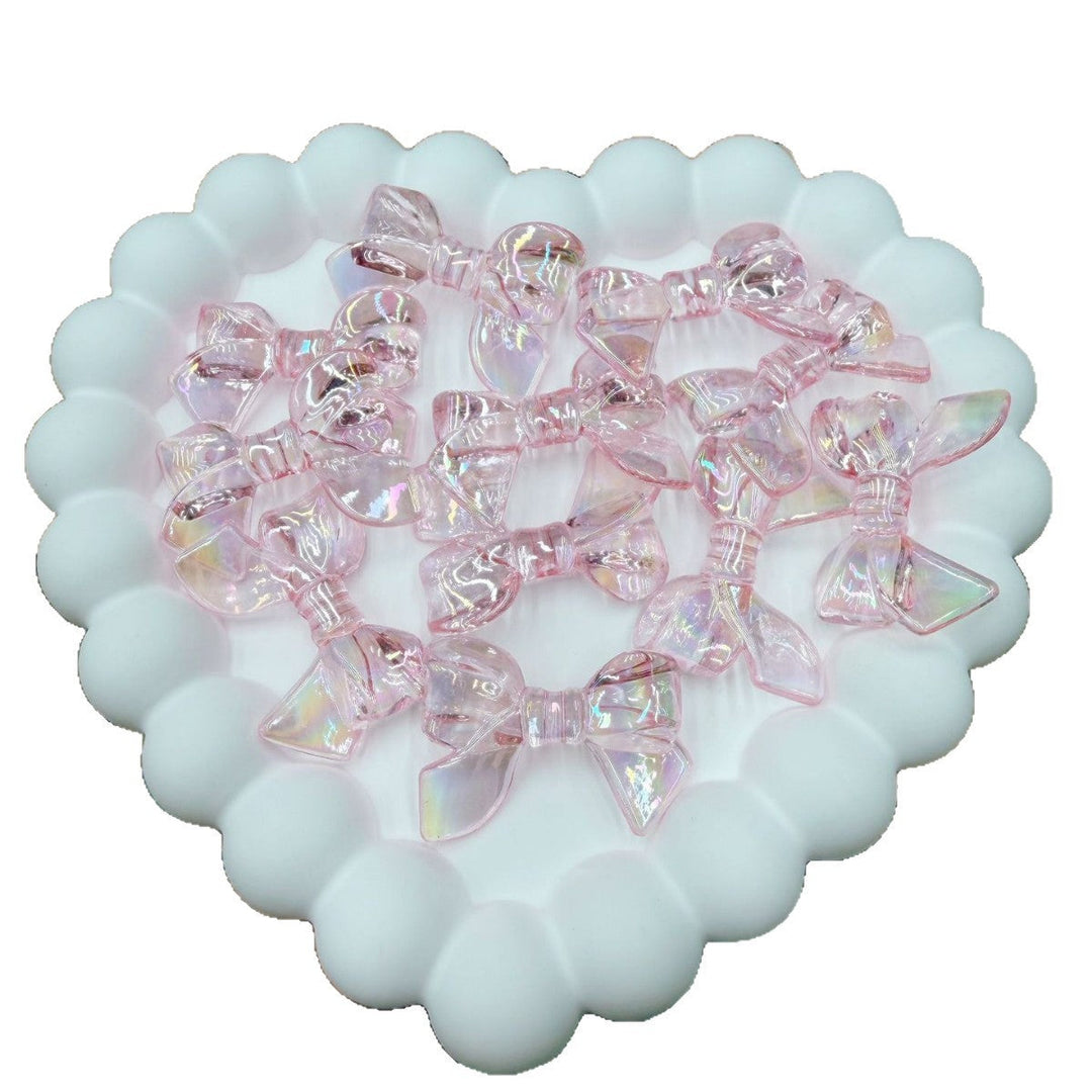 Women's fashion bow hair clip in white, elegant acrylic accessory, gift idea.