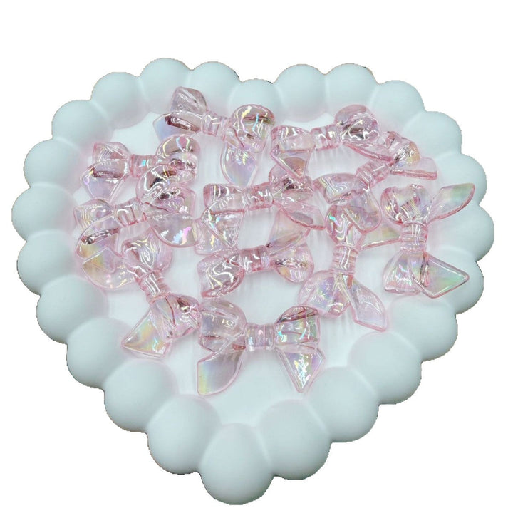 Women's fashion bow hair clip in white, elegant acrylic accessory, gift idea.