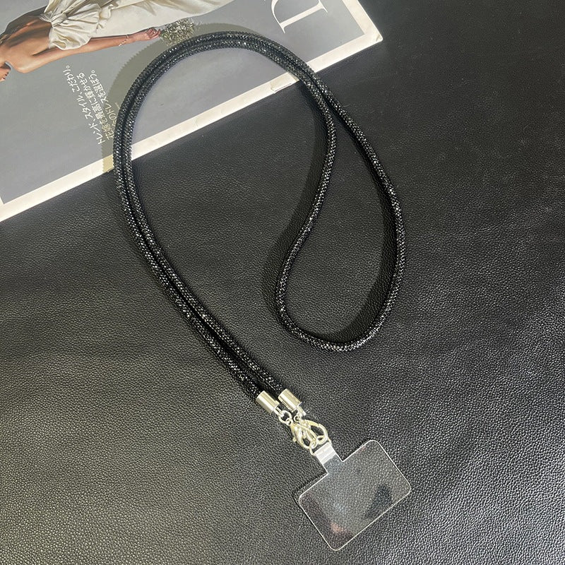 Elegant multi-slot ID badge holder with a secure snap closure & crossbody chain.