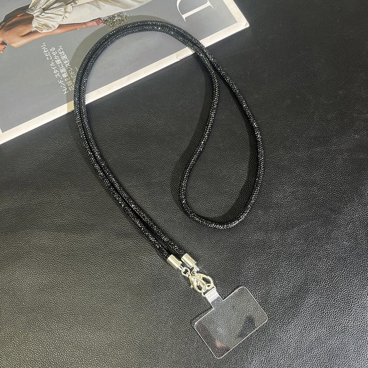 Elegant multi-slot ID badge holder with a secure snap closure & crossbody chain.