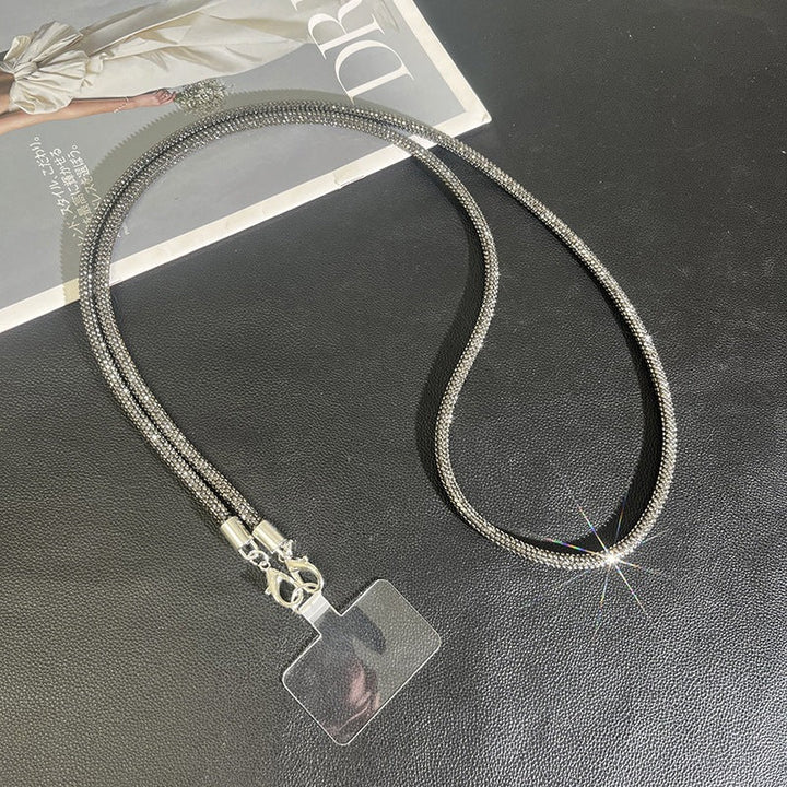 Professional-grade ID badge holder with a stylish metal crossbody chain for added security.