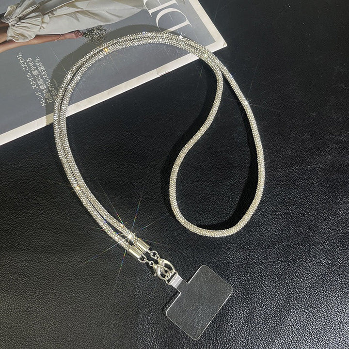 Practical and elegant ID badge holder with a crossbody chain, suitable for conferences.