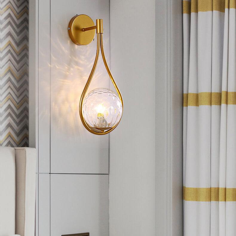 Sleek black & gold LED wall sconce, an elegant wall light for modern decor & home illumination.