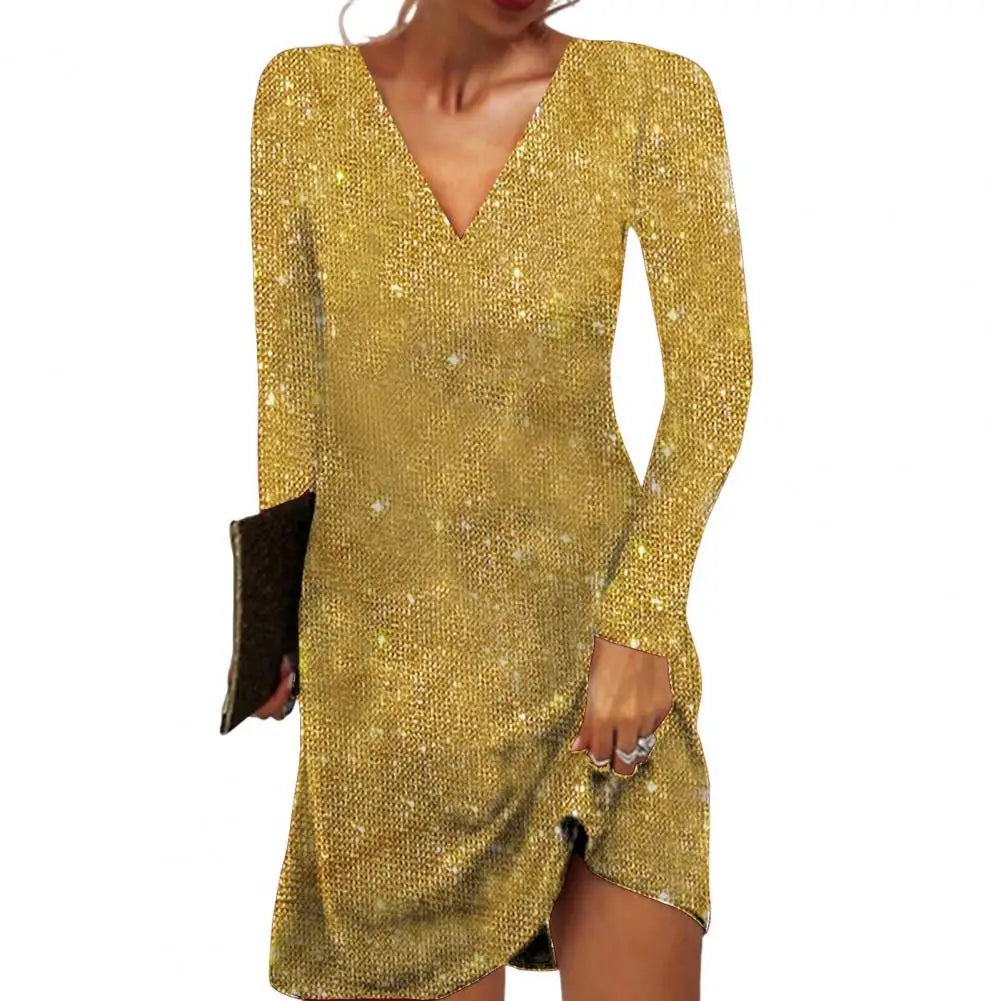Elegant black V-neck wrap dress for women, perfect for parties, formal events, and chic versatile fashion.