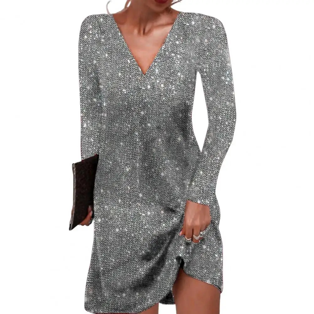 Chic red V-neck wrap dress for women, offering effortless style for parties, evening wear, and elegant occasions.