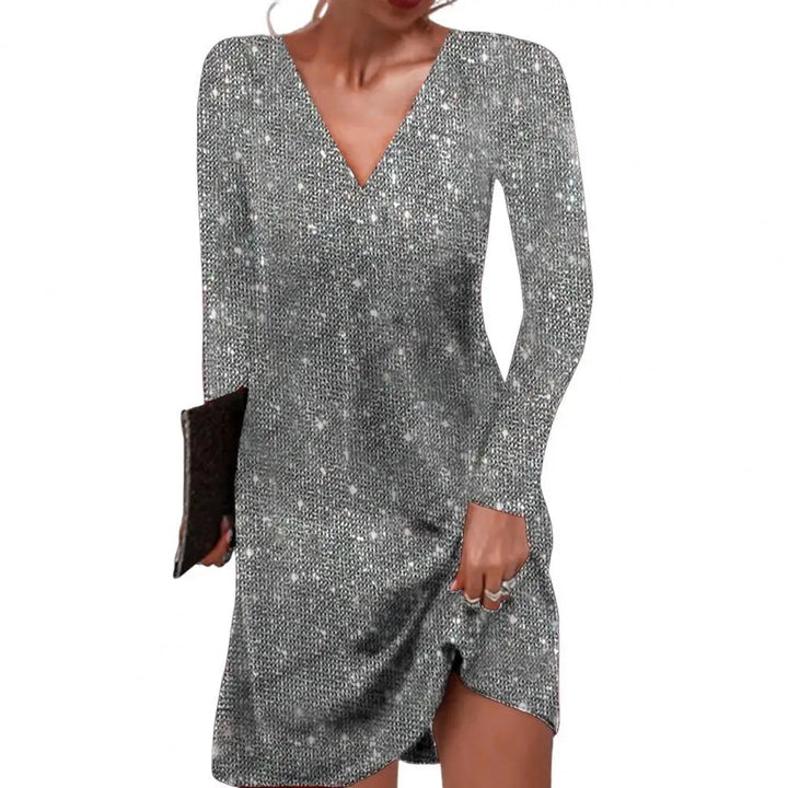 Chic red V-neck wrap dress for women, offering effortless style for parties, evening wear, and elegant occasions.