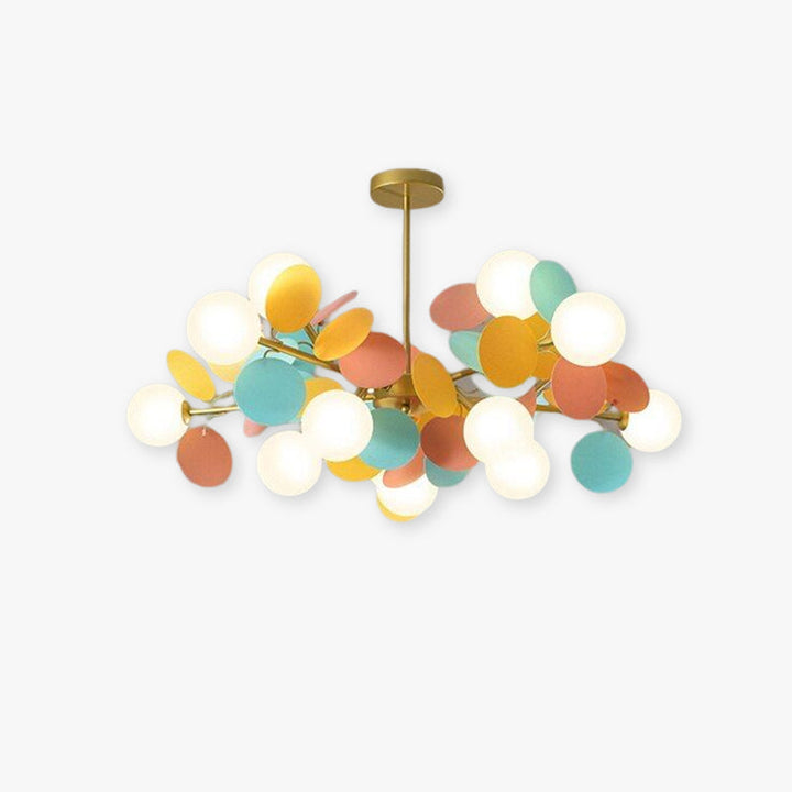 Elegant branch design flush mount LED ceiling light with glass flower shades.