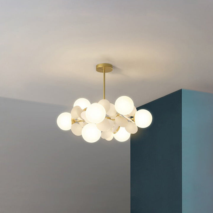 Chic branch design flush mount light, offering elegant ambient lighting with flower shades.