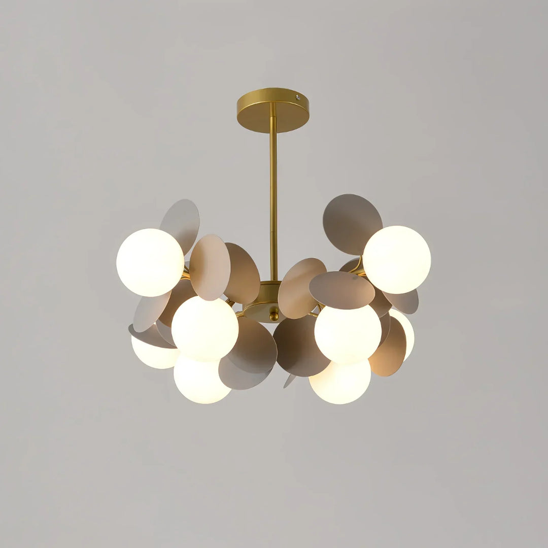 Graceful branch design flush mount chandelier, perfect for modern dining rooms.