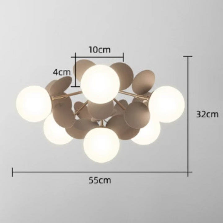 Indoor decorative flush mount ceiling light, elegant branch design for bedrooms.