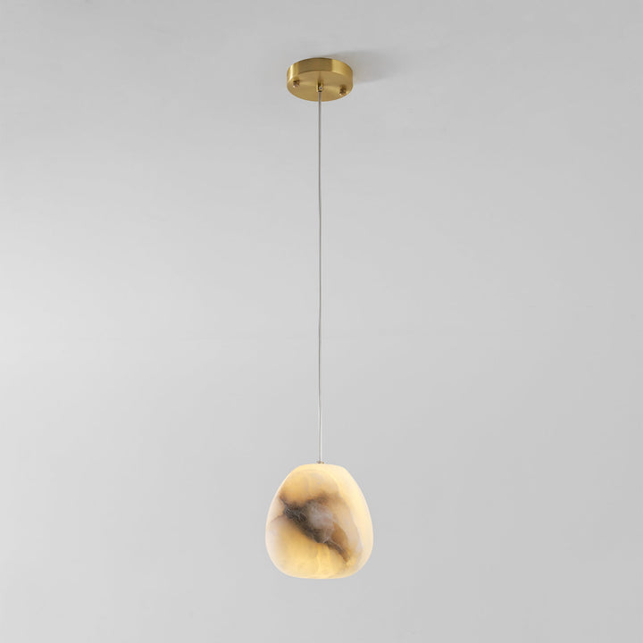 Brass pebble ceiling light, elegant and sleek, perfect for serene modern home decor.