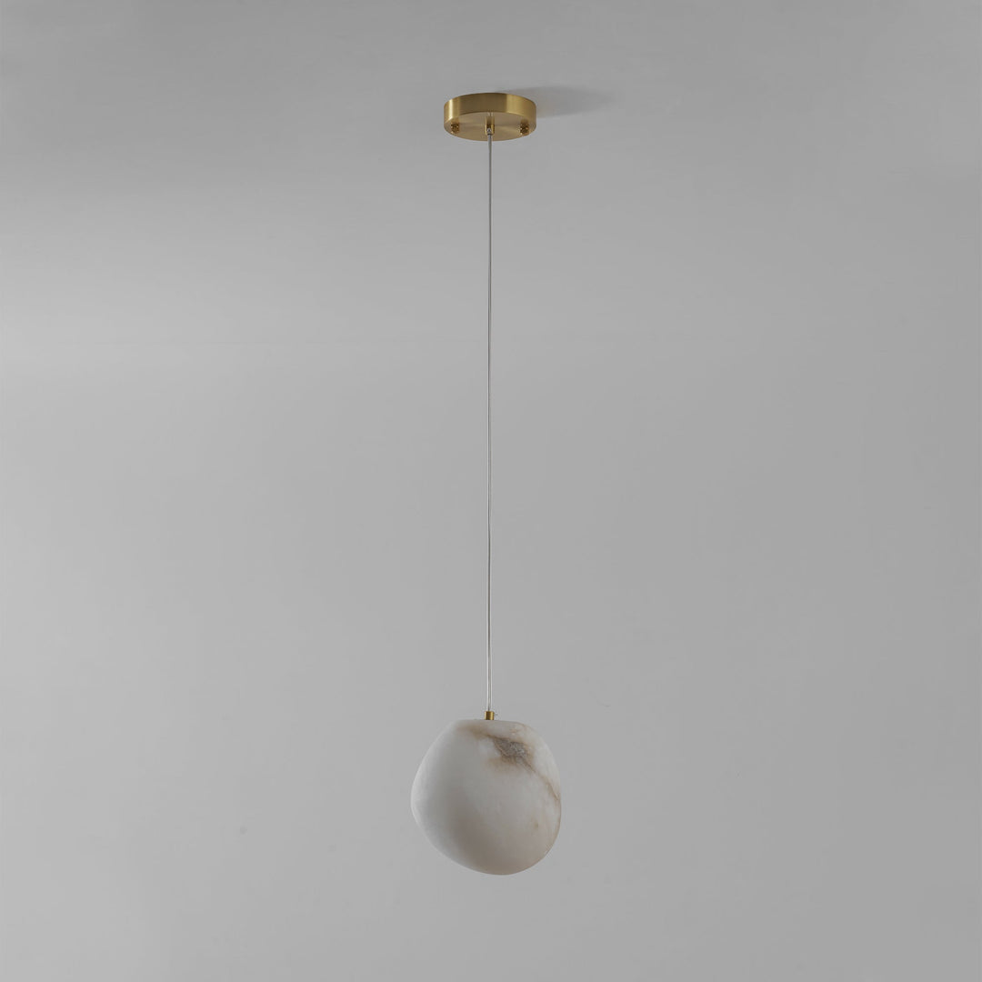 Modern brass pebble ceiling fixture, provides elegant ambient lighting for homes.