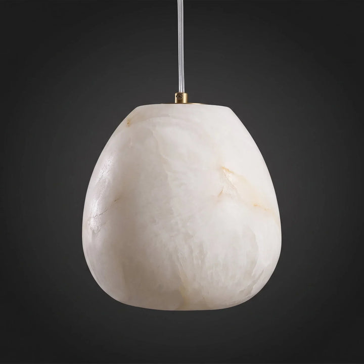 Minimalist brass pebble ceiling light, contemporary design, ideal for serene interiors.