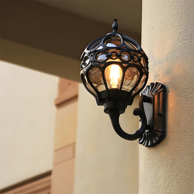 Bronze vintage wall lamp, perfect for outdoor porch lighting. Waterproof & elegant garden light fixture.